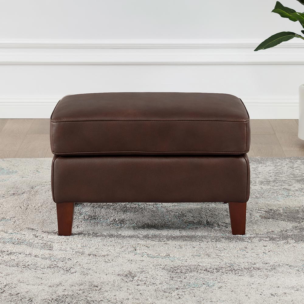 West Park Top Grain Leather Modern Sofa Collection