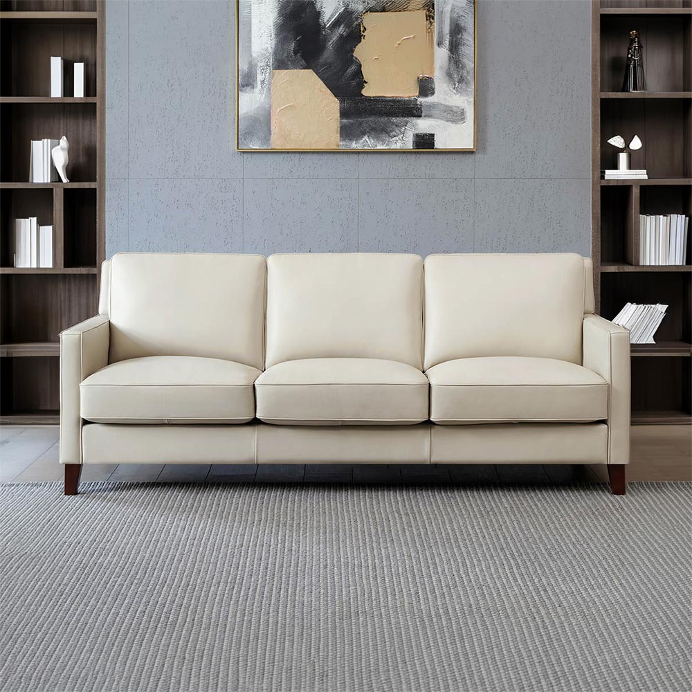West Park Top Grain Leather Modern Sofa Collection