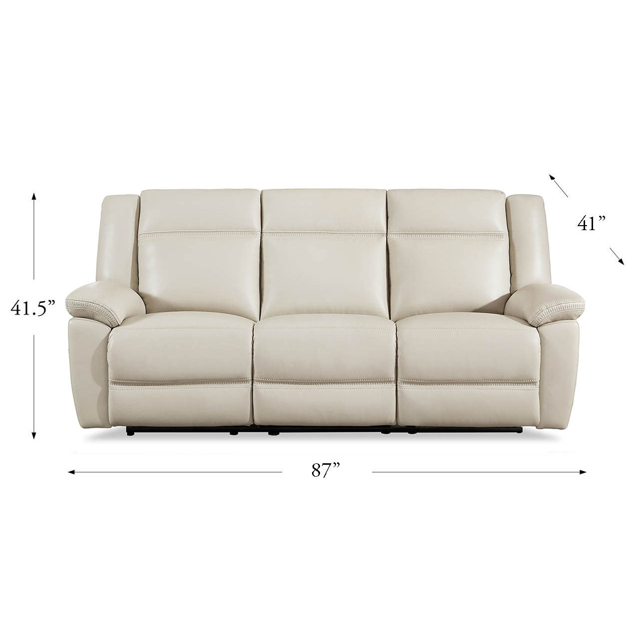 Perry Power Headrest Top Grain Leather Zero Gravity Power Reclining Sofa Collection