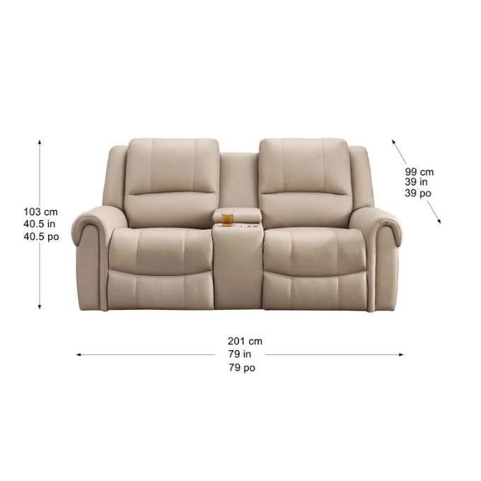 Santa Fe Top Grain Leather Manual Reclining Sofa Collection