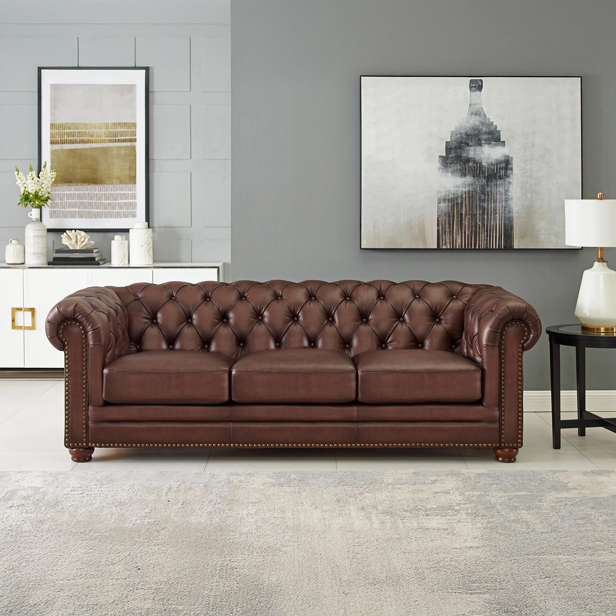 Allington Top Grain Leather Sofa Collection