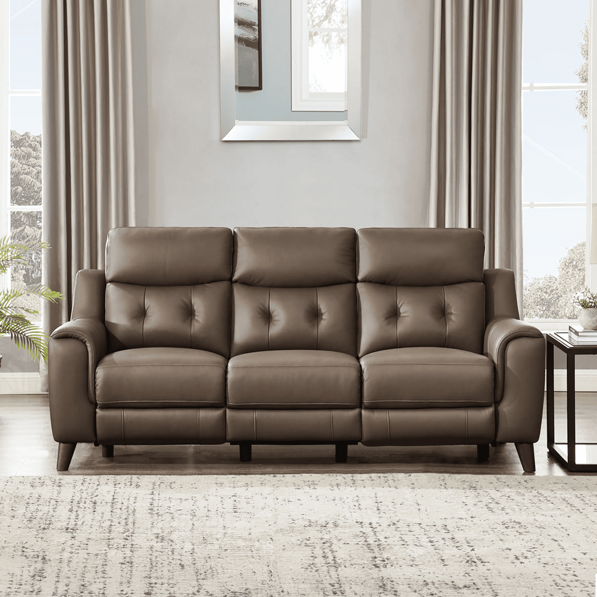 Malibu Top Grain Leather Power Zero Gravity Reclining Collection with Power Headrests