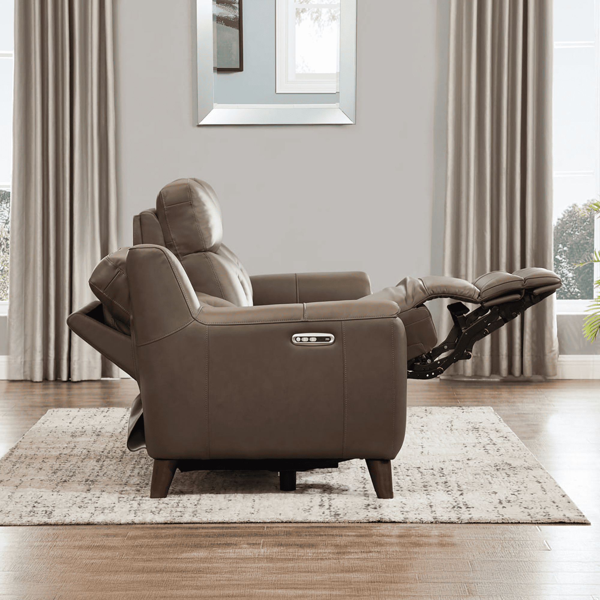 Malibu Top Grain Leather Power Zero Gravity Reclining Collection with Power Headrests